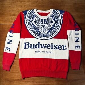 Budweiser Red, White, and Blue Crewneck Sweater